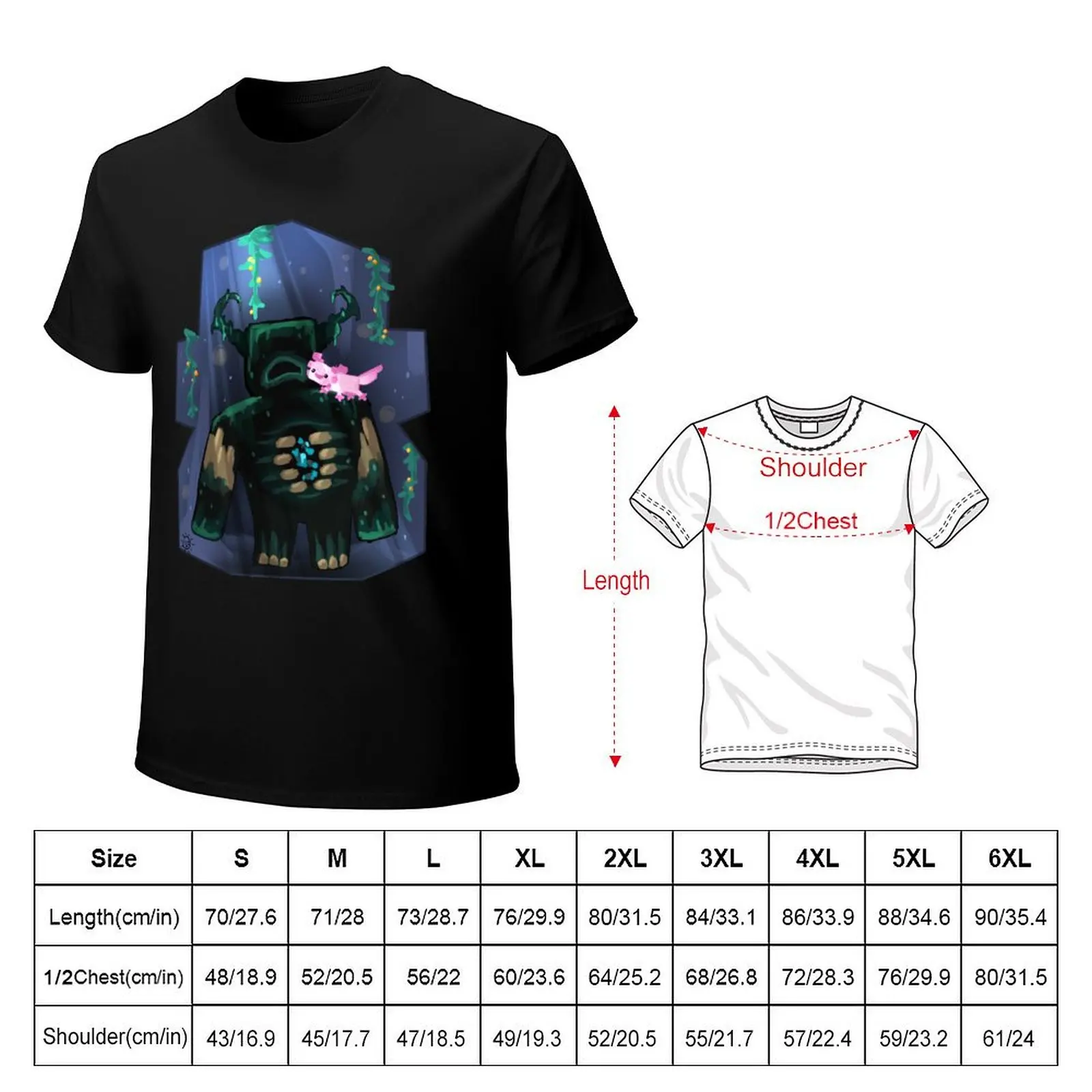 warden n axolotl T-Shirt for a boy cheap stuff aesthetic clothes quick-drying men tshirt