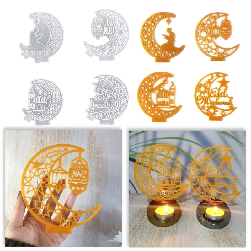 

DIY Ramada Theme Candlestick Silicone Molds Home Party Desktop Decor Ornament Candle Cup Tray Stand Epoxy Resin Casting Mould