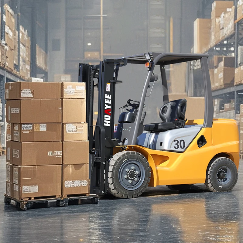 Pengiriman cepat 3 Ton 5 Ton Diesel Forklift gudang menggunakan Forklift Portabel menyesuaikan garpu hidrolik truk angkat pemasok Forklift