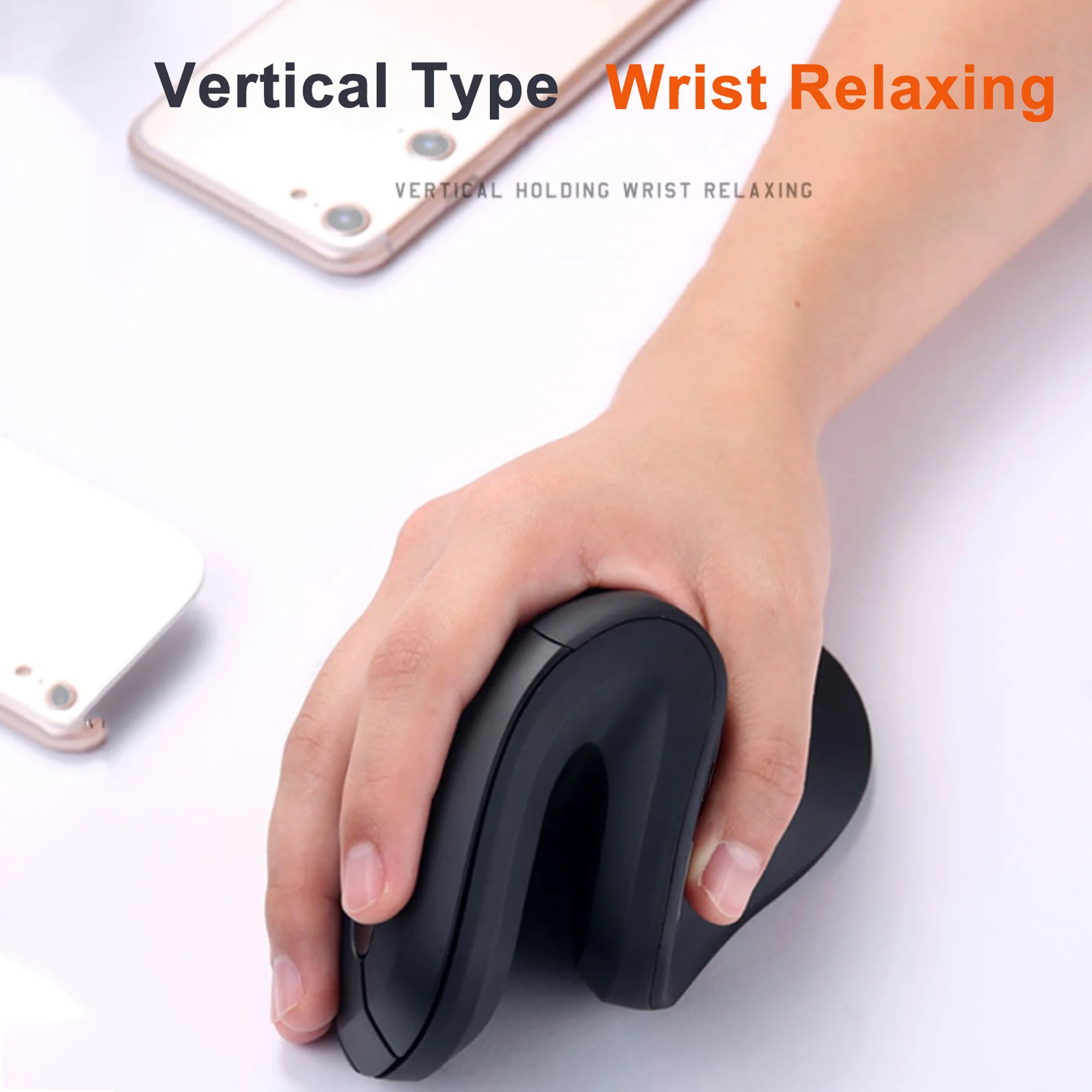 CHYI Vertical Wireless Mouse USB 2.4G Optical Gaming Mice Comfortable Ergonomic Wrist-care Charging Mause Wired Mouse For Laptop - Image 6