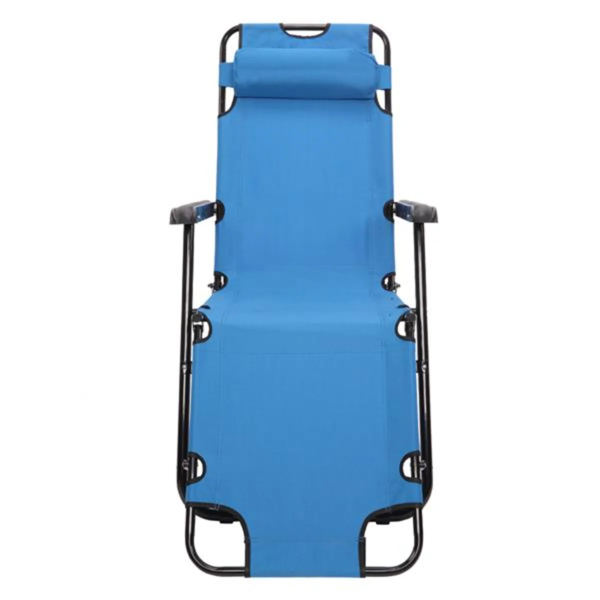 

RHC-202 Portable Folding Lounge Chair | Blue Minimalist Extended Version - 2-in-1 Outdoor/Home Nap Chair, Lightweight