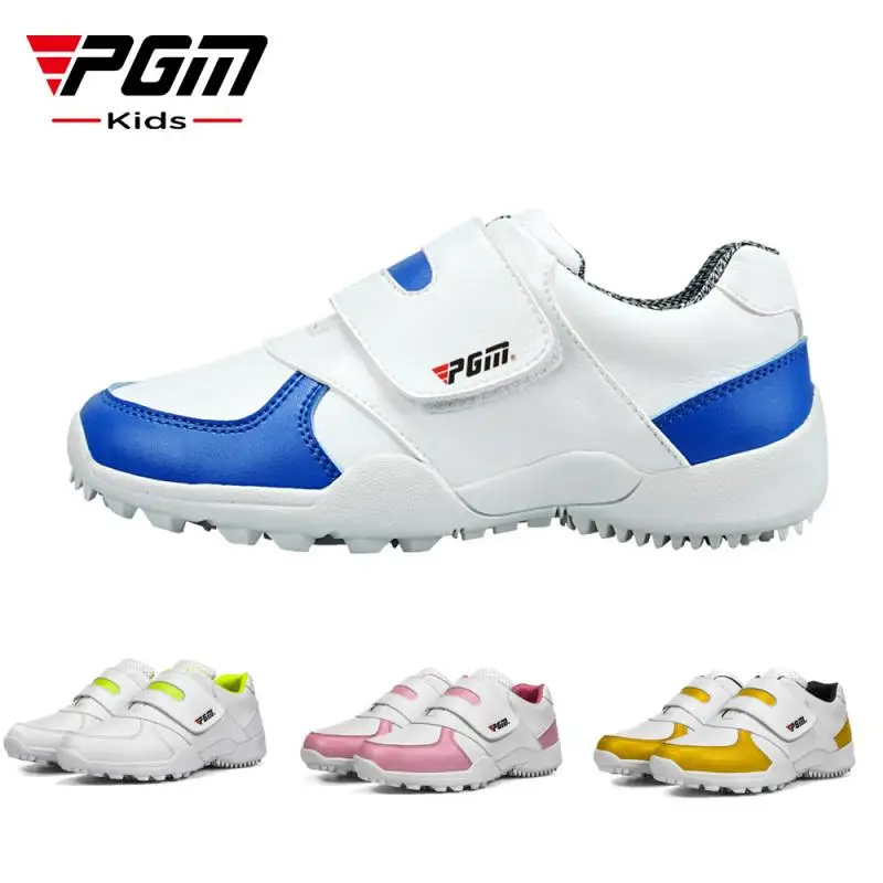 

PGM 1Pair Fashion Sports Shoes Children Girls Boys Golf Shoes Anti-skid Leather Outdoor Kids Sneakers XZ054