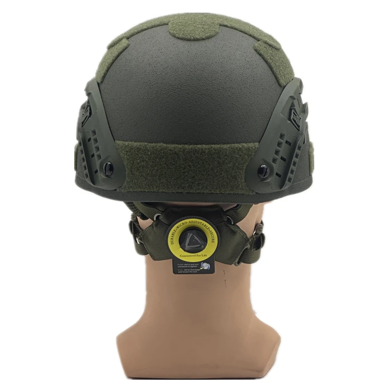 PE high shear ballistic helmet, tactical bulletproof helmet, MICH2000, with 2 suspension systems. Third generation, NIJ, IIIA