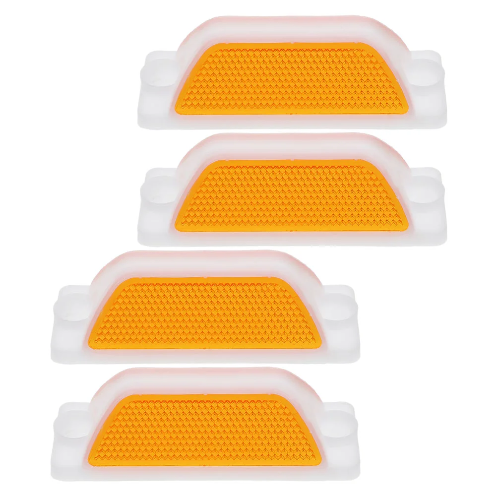 4 Pcs Reflective Delineator Road Reflectors Guardrail Delineators Markers Pavement Driveway for Entrance Small Wheel