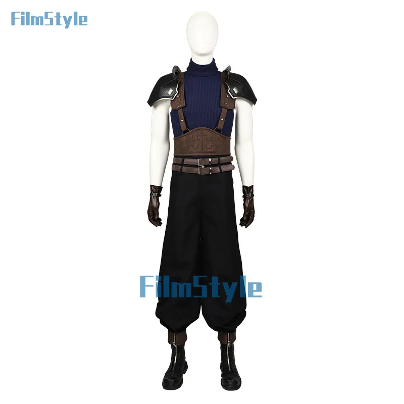 

Zack Fair cosplay costume FF7 game uniforms Zack Fair new full set with shoes men's Halloween Carnival party outfit custom made