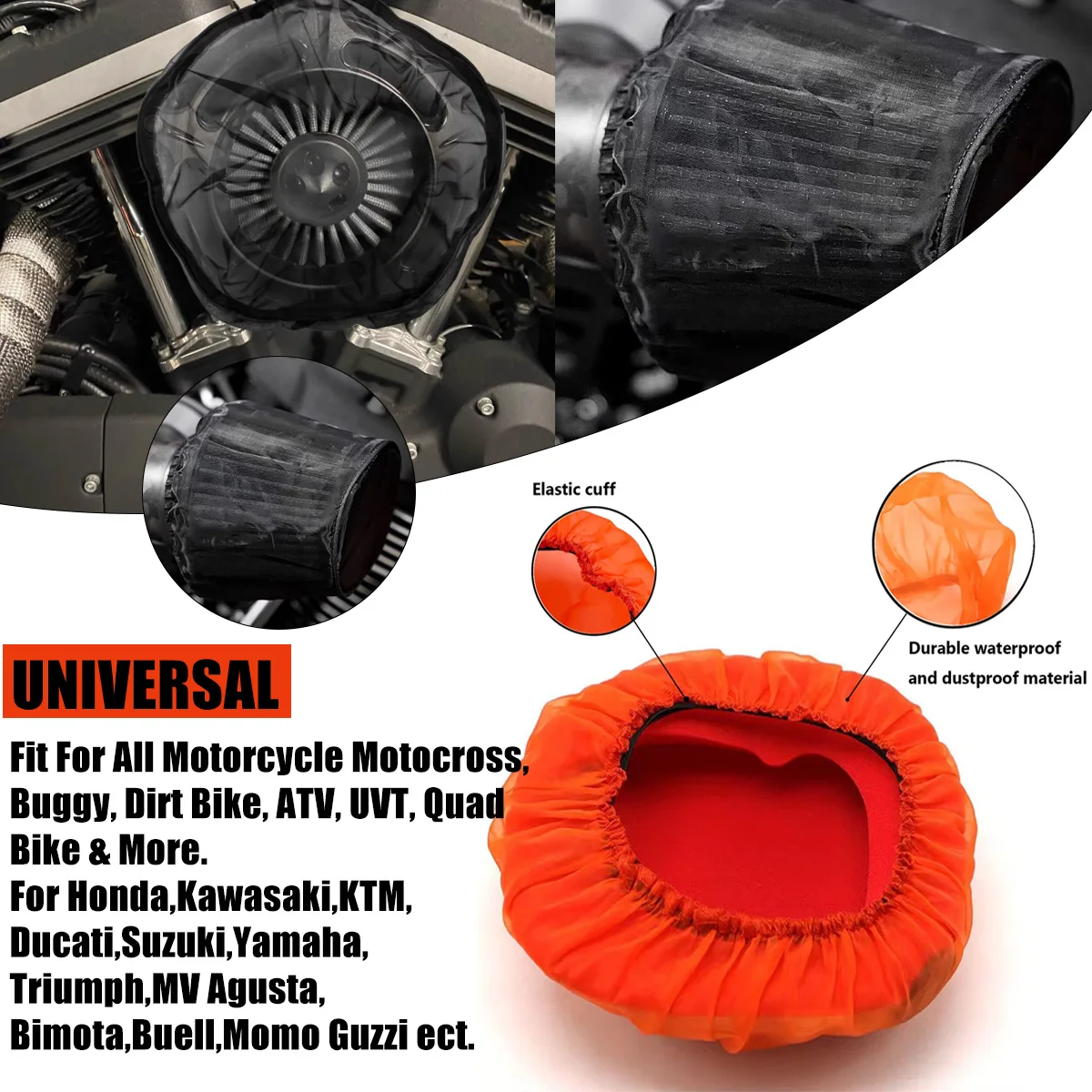 New Universal Motorcycle Air Filter Dustproof Sand Cover Engine For KTM EXC EXC-F SX SX-F XC XCF XC-W 250 300 350 450 500