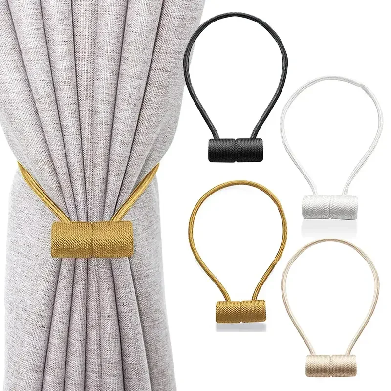 

2 Pieces of Modern Magnetic Curtain Laces - Hand-Woven Laces for Bedroom and Living Room - Easy to Use and Fashionable Decorati