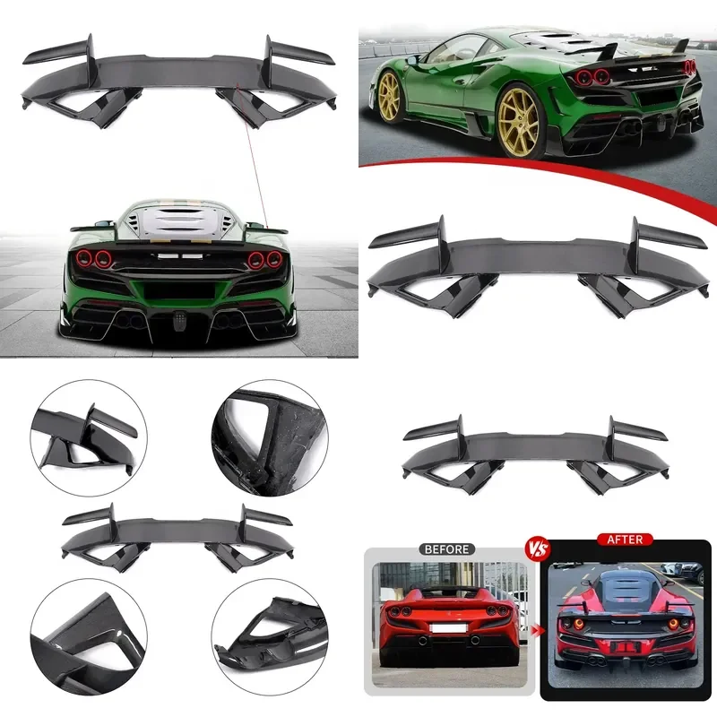 High Quality Carbon Fiber Upgraded MSY Style Auto Parts for Ferrari F8 High Performance Racing Rear Wing