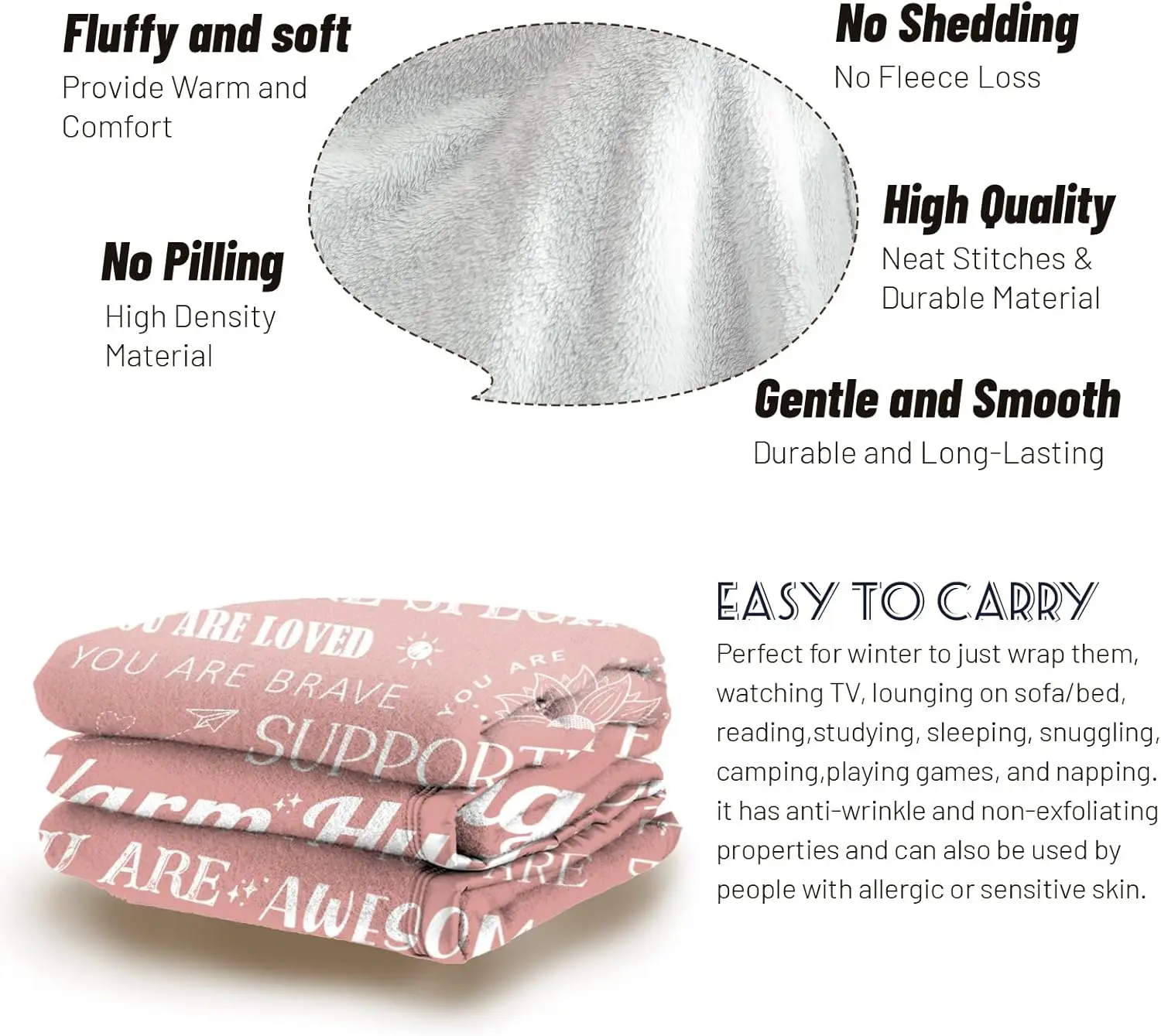 احصل على بطانية جيدة، هدايا لسرطان الثدي للنساء، احصل على هدية جيدًا قريبًا للأم والأخت والأصدقاء وزملاء العمل، تشعر بالجراحة