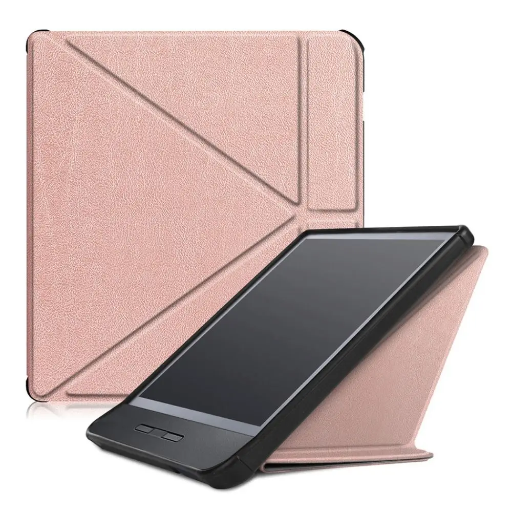 Auto Wake/Sleep N873 Smart Case Multi-folding Stand Shockproof Protective Shell PU Leather 7 inch Funda for Kobo Libra H2O