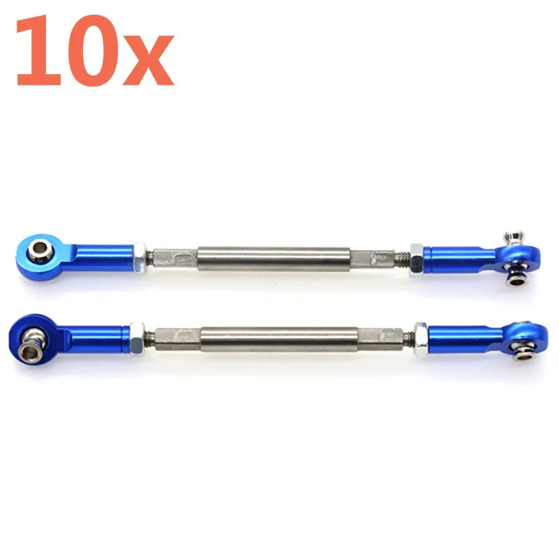 

10 Pcs RC Cars For Traxxas 1/7 Unlimited Desert Racer Stainless Steel Adjustable UDR Front Steering Rod Link Accessories 8547