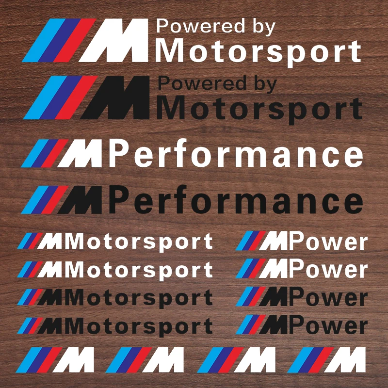 1set Car Badge Sticker Car Decoration Decal For Bmw M Performance Power X1 X3 X5 X6 E84 E83 F25 M3 E90 E91 E60 F15 F16 E70 F30