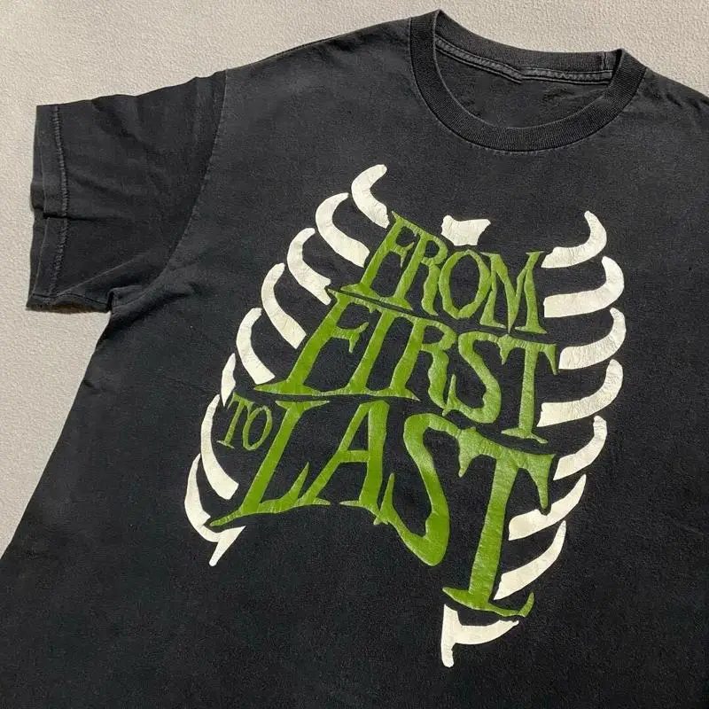 Vtg From First to Last Band Cotton All Size Black T Shirt J837