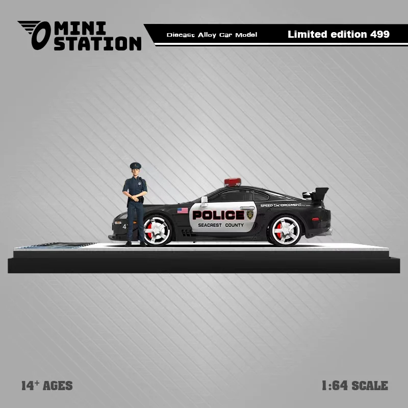 

**Pre-order **Mini Station 1:64 Supra A80Z GTA Police Car limited499 Diecast Model Car