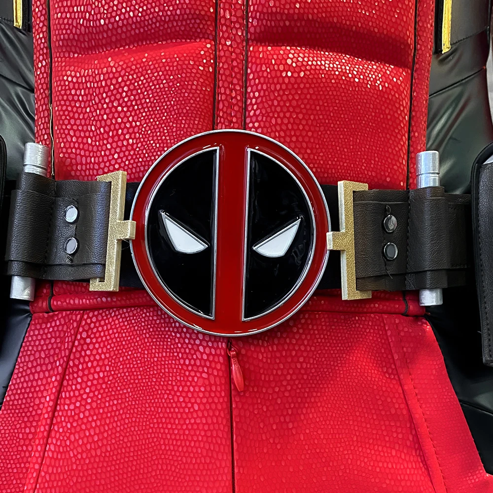 Wade Wilson Soldado Vermelho Cosplay Traje, Pool Boy Battle Suit, Bodysuit com Acessórios, Roupa de Carnaval Halloween, Feita À Mão, DP3