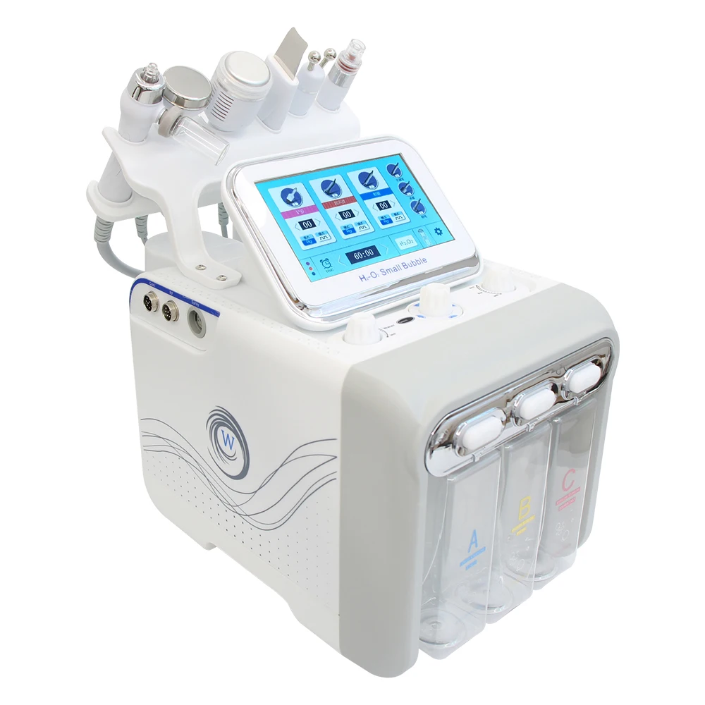 Petite Machine à Bulles d'Hydrogène et d'Oxygène, Nettoyage en Profondeur, Lifting, miles, Épurateur de Peau, Spa Facial, Utilisation en Salon, 6 en 1, Nouveau