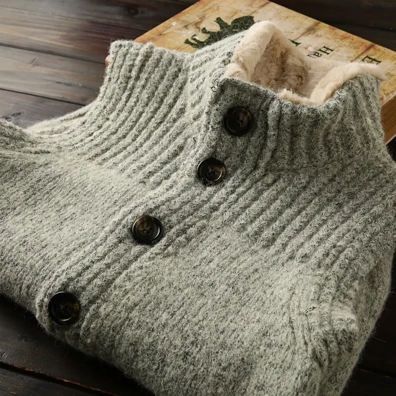 Heavy and rare! Wool + mohair, Italian autumn and winter thickened knitted cardigan vest sweater