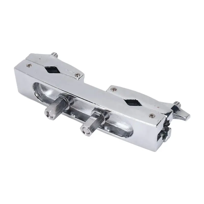 Drum Clamp 2 Hole Silver Multi Clamp Cymbal Stand Mount Holder For Drums Cymbals Musical Parts Cowbell Accessory-A00E