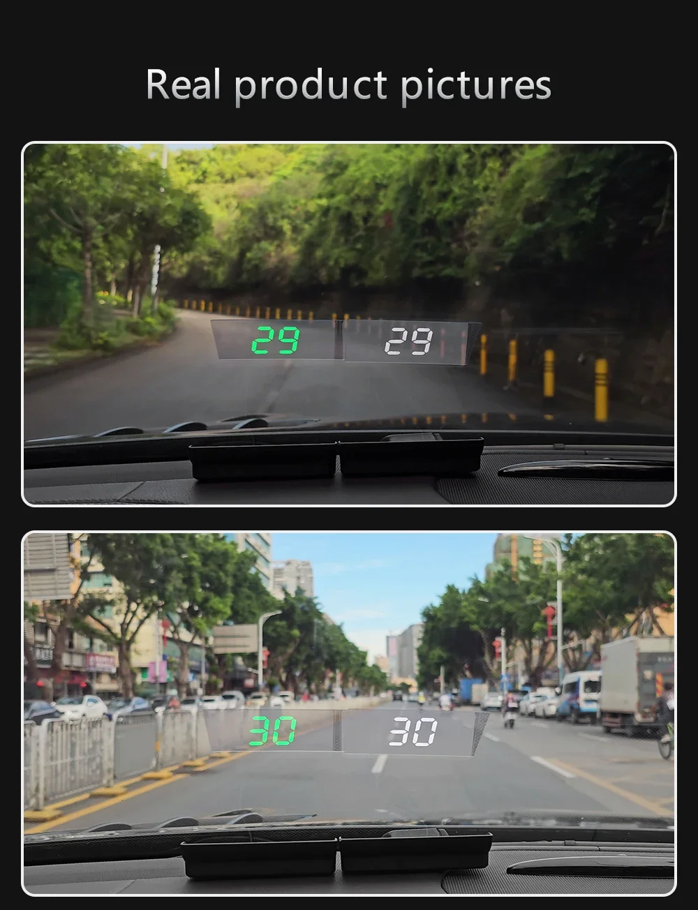 Digitaler Auto-GPS-Tachometer KMH LCD-Windschutzscheiben-Projektor mit Großen Ziffern Geschwindigkeitsanzeige mit Weißem/Grünem Licht Auto-Elektronikzubehör – Detail 15