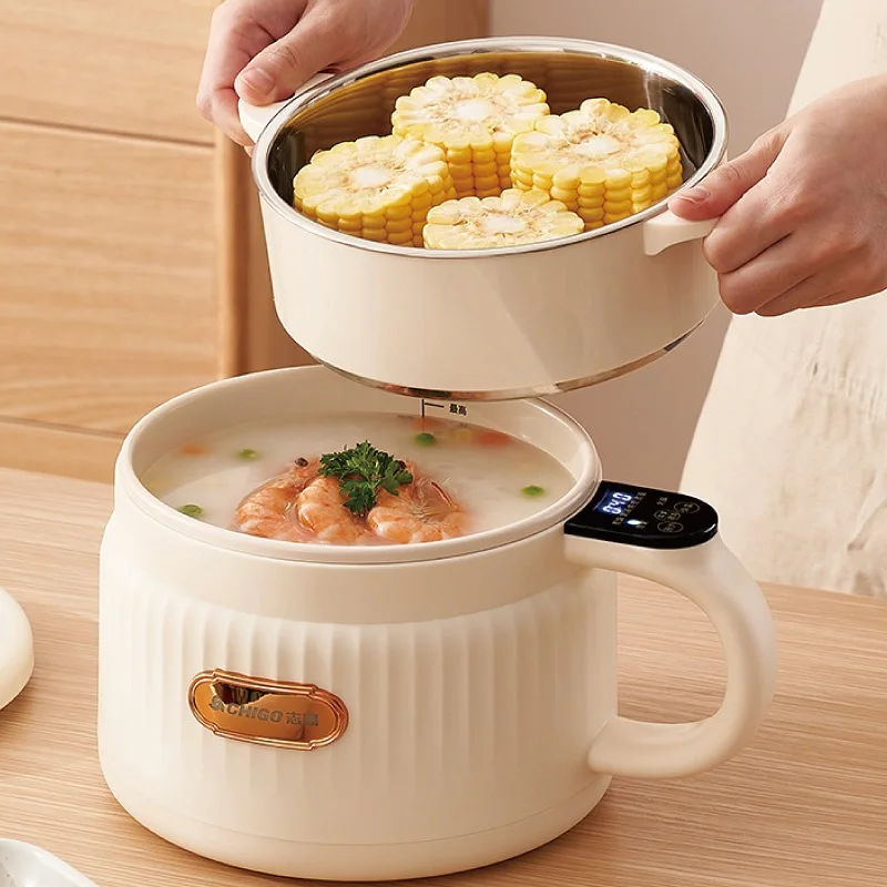 1.2L cuiseur électrique étudiant dortoir marmite multi-fonction Pot réservation à la maison antiadhésif cuiseur à riz Auto garder au chaud 220V
