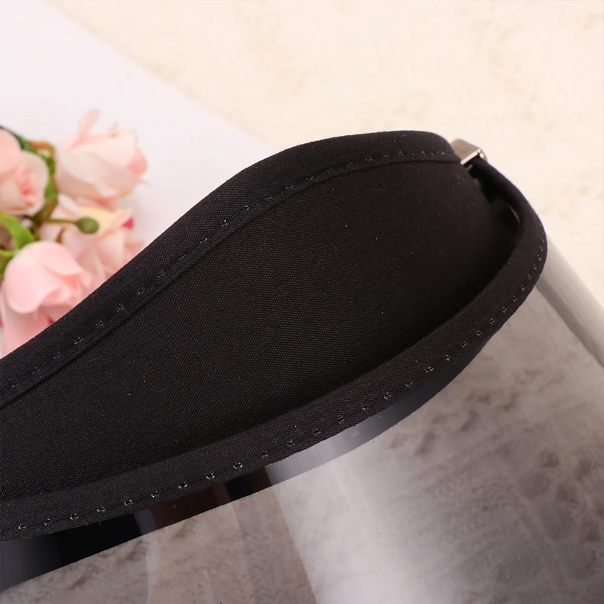 

Face Cover Sun Protection Hat Transparent Breathable Empty Cap Outdoor Riding Running Walking Droplet Insect Shield Black