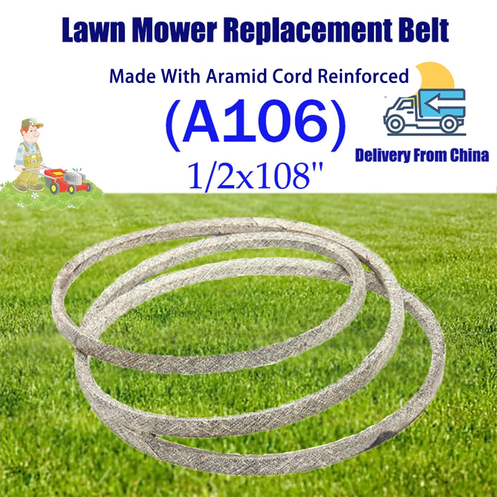 

1/2"x108" A106 Aramid Lawn Mower Belt M136927 for John Deere Oregon Stens 42" Deck