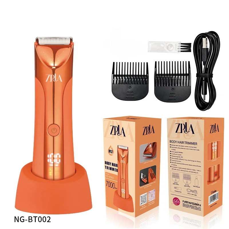 2024 New Waterproof body hair trimmer, WMARK NG-BT002 Electric Trimmer Digital Display Shaver, Hair Clipper