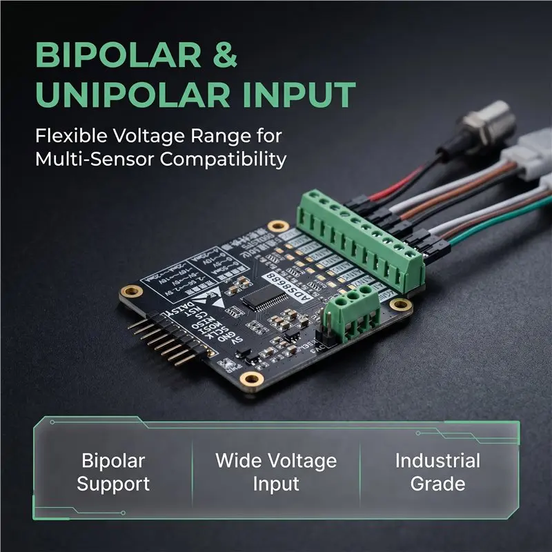 Single And Bipolar Voltage-Sampling 8-Channel 500KSPS 16-Bit Analog-To-Digital Conversion Module ADS8688(1 Pcs)-A21R