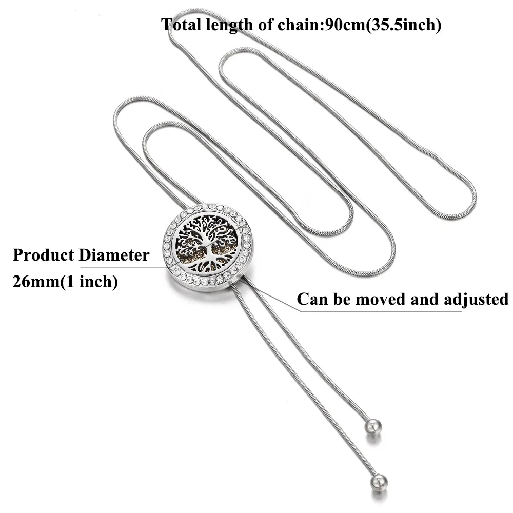 New Long Tassel Aromatherapy Necklace Perfume Essential Oil Diffuser Pendant Necklace Scent Aroma Jewelry Women Tassel Necklaces