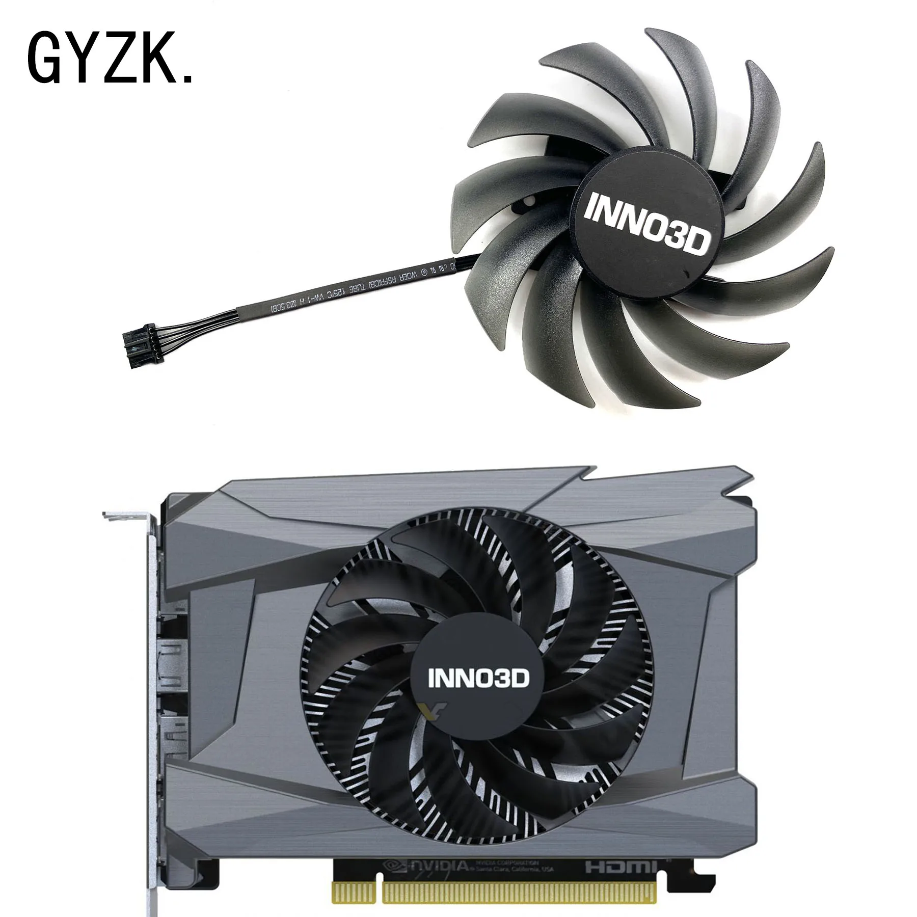 New For INNO3D GeForce RTX4060 8GB Compact Graphics Card Replacement Fan CF-12915S