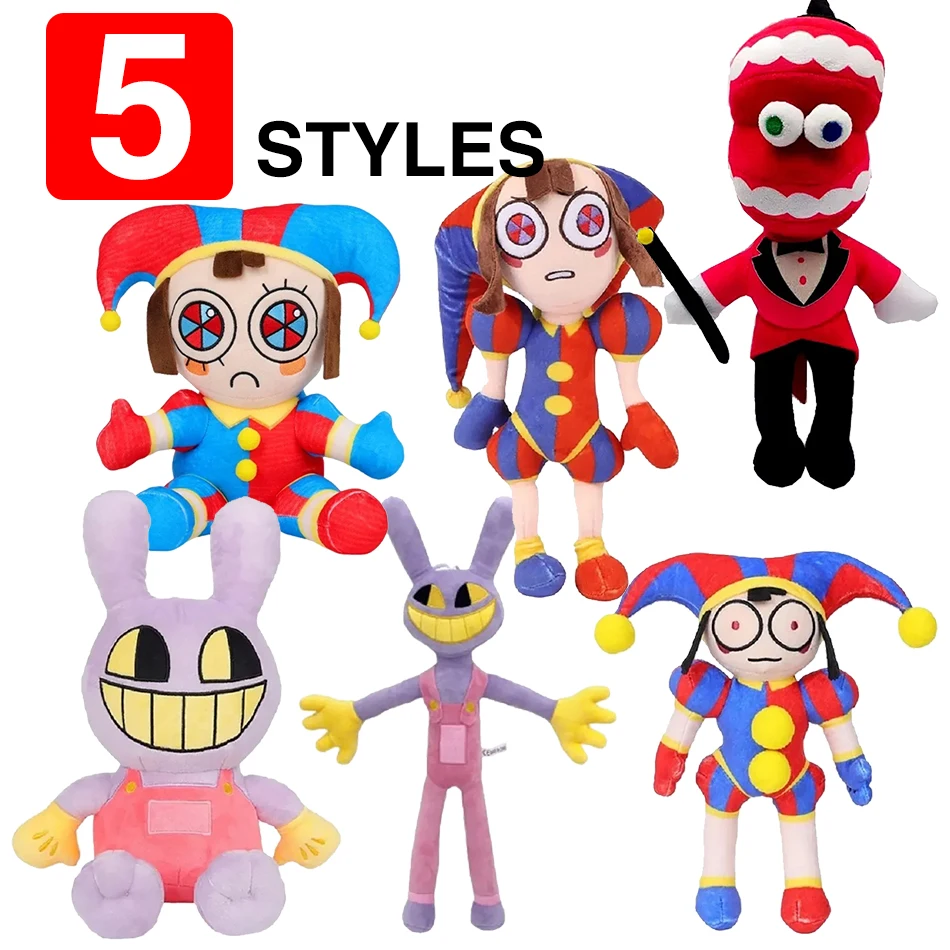 5Styles Plush The Amazing Digital Circus Cute Plush Toys Game Doll Pomni and Jax Plushie New Cartoon Stuffed Dolls Toy Gifts