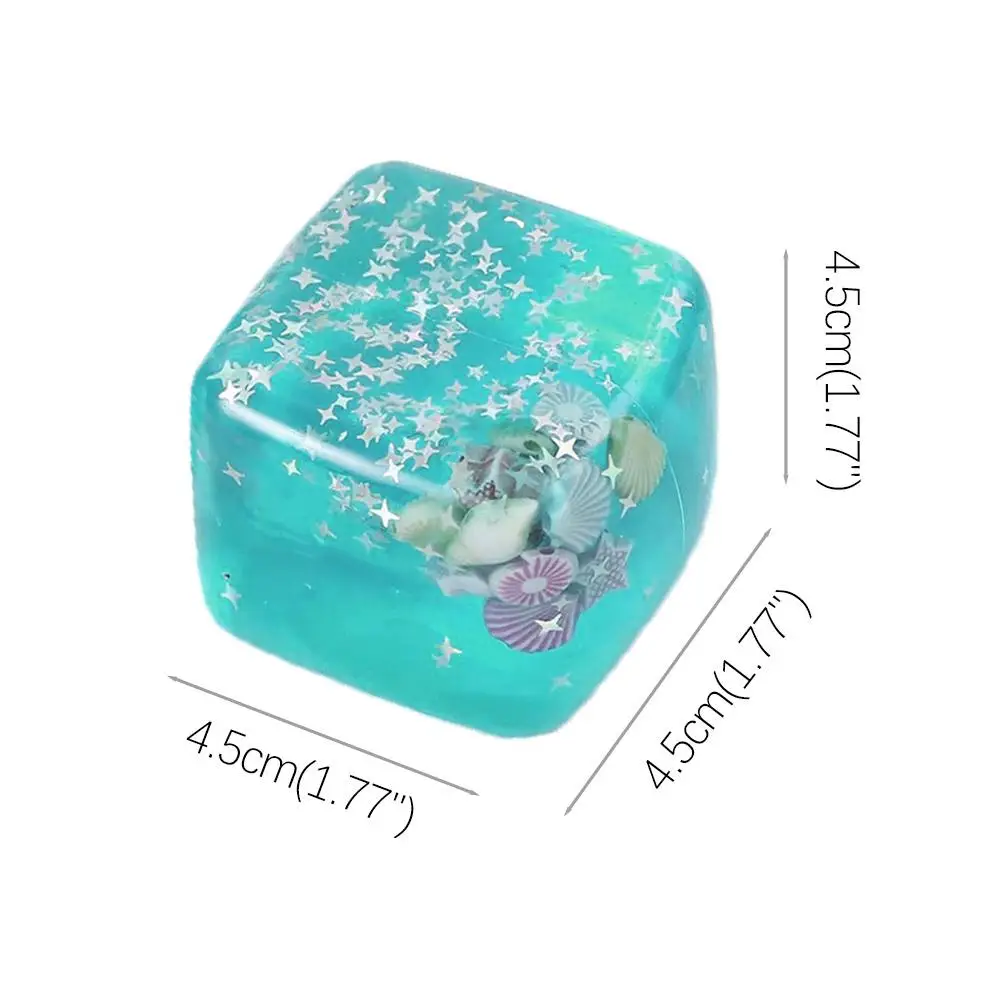 Eiswürfel Squishy, Dehnbare Eiswürfel Stressbälle Weiche Langsam Aufsteigende Squishy Stressabbau-Sensorikspielzeuge Meeresschnecken Fidget-Spielzeug – Detail 11