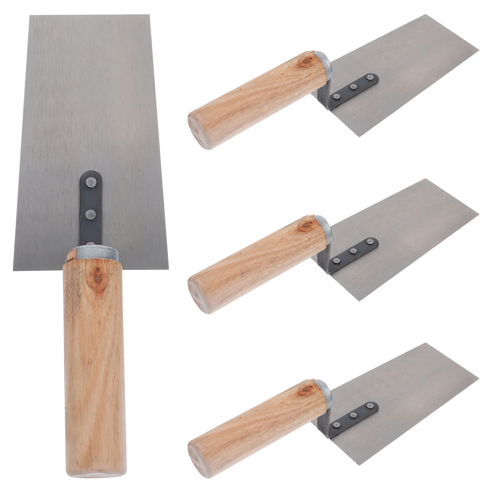 4 Pcs Plaster Finishing Trowel for Cement Spatula Steel Stainless Putty Scrapers Masonry Paint