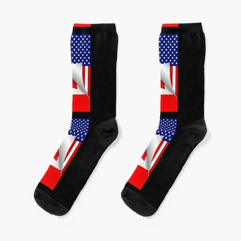 Canadian American Flag Socks essential Stockings Socks Women Men's