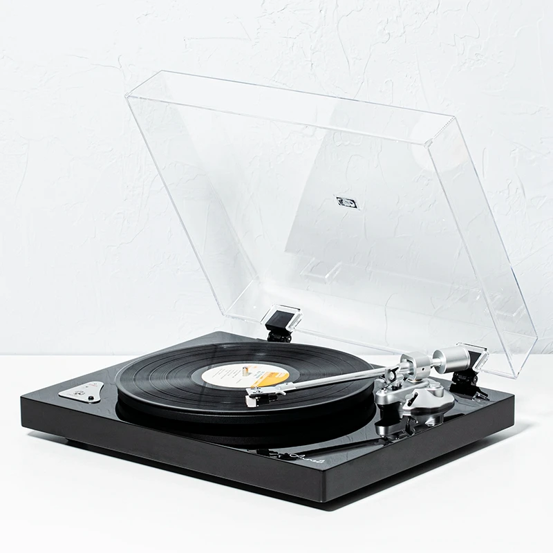 Tocadiscos de Vinilo Retro con Sonido Estéreo HiFi, Maleta Portátil de Madera, Bluetooth Inalámbrico, Entrada Auxiliar, USB, Radio FM