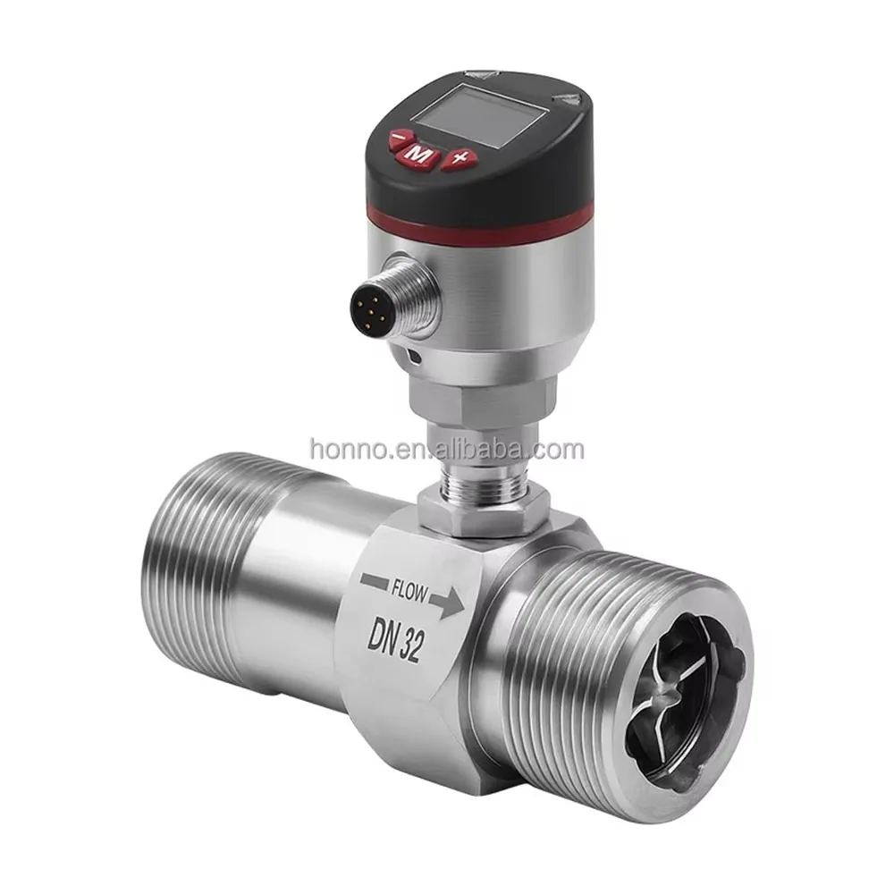 High Precision Digital Turbine Oil Flow Meter DN10 External Thread Flange OEM Customizable Electronic Meter