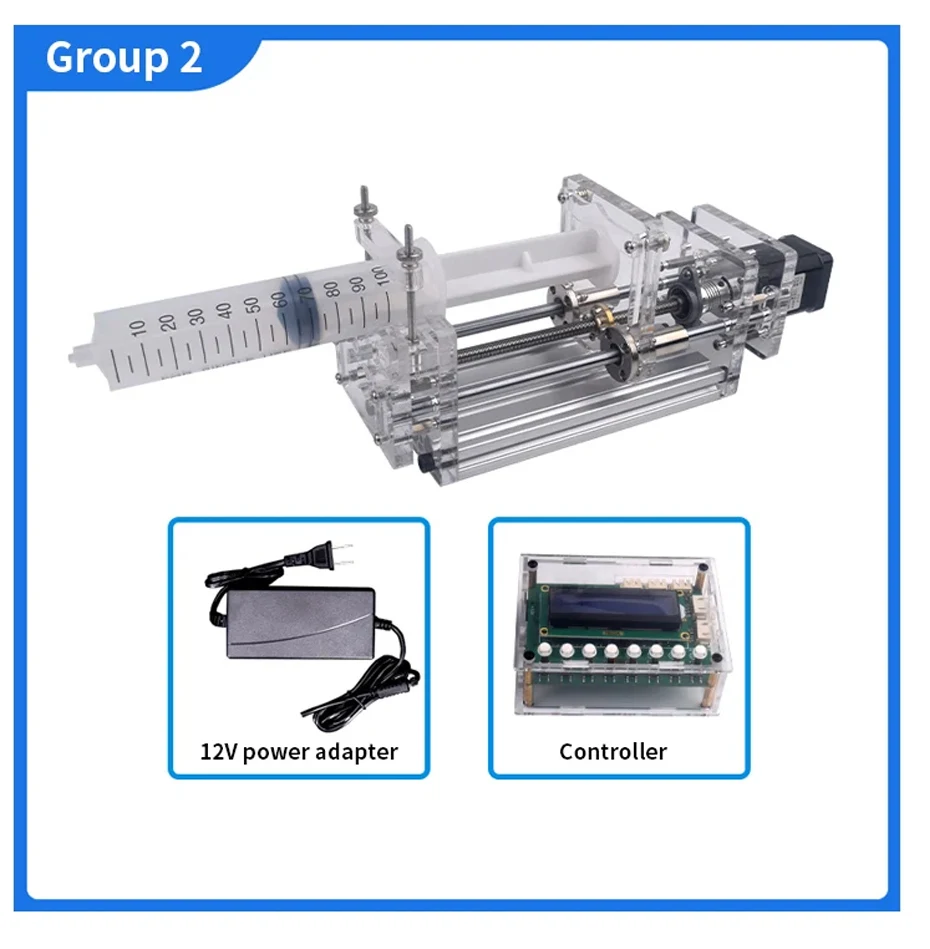 1-150ML Laboratory Micro Syringe Pump Mini Desktop Injection Pump Liquid Glue Dispenser Electric Injection Pump DC 12V