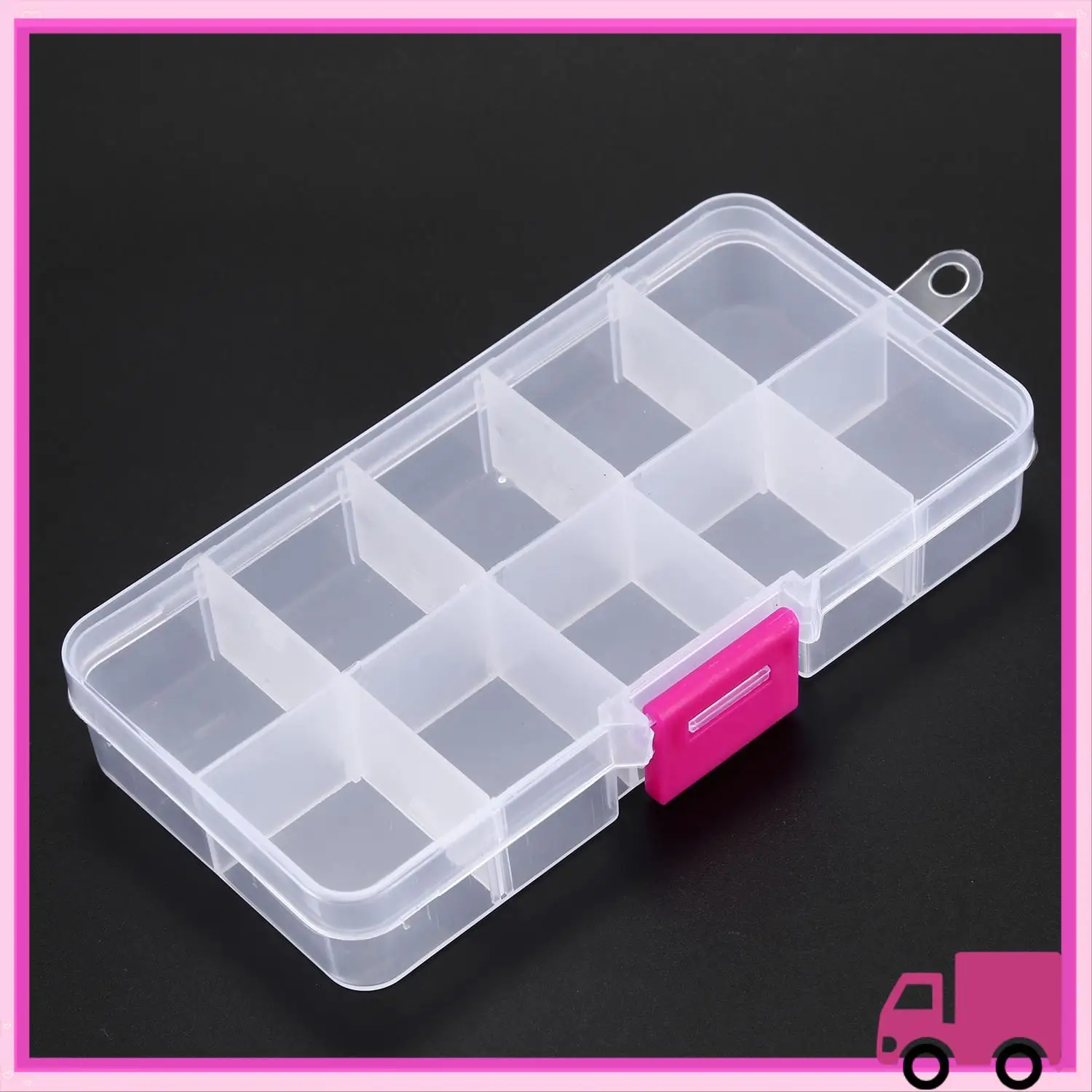 Compact 3Pcs 10 Grid Electronic Component Parts Kits Plastic Storage Box Case