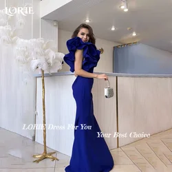 LORIE Royal Blue Formal Evening Dresses One-Shoulder Dubai Draped Mermaid Party Gowns Arabia Floor Length Bobycon Prom Dress