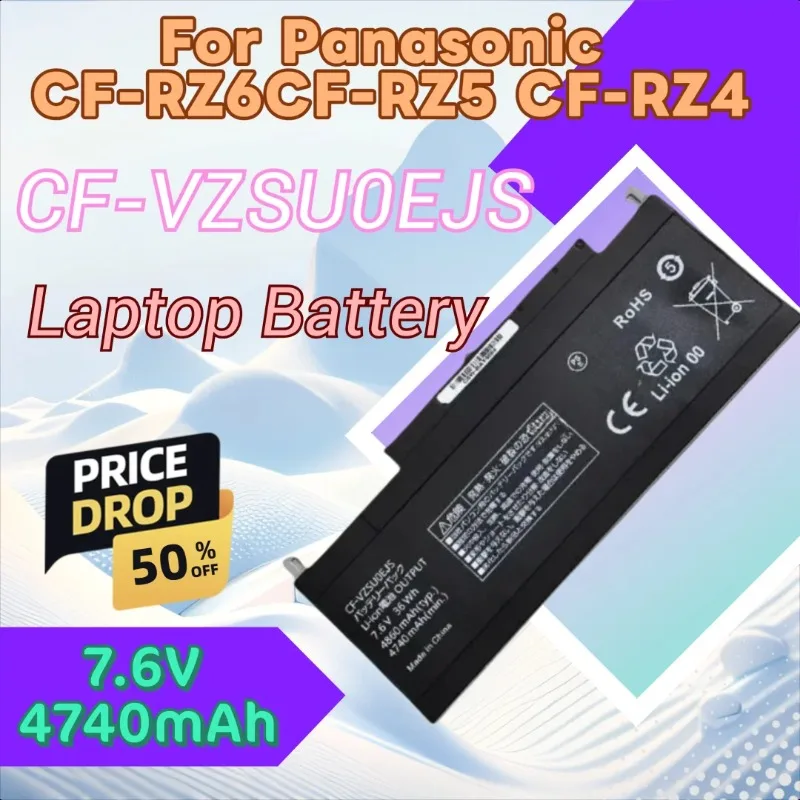 

Brand New 7.6V 4740mAh High Quality Laptop Battery CF-VZSU0EJS CF-VZSUOEJS CF-VZSU0FJS for Panasonic CF-RZ6CF-RZ5 CF-RZ4