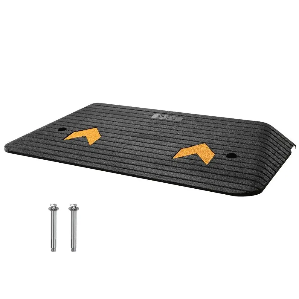 

Upgraded Rubber Threshold Ramp, 3" Rise Door Ramp with 1 Channel, Natural Rubber Car Ramp with Non-Slip Textured Surface, 33069