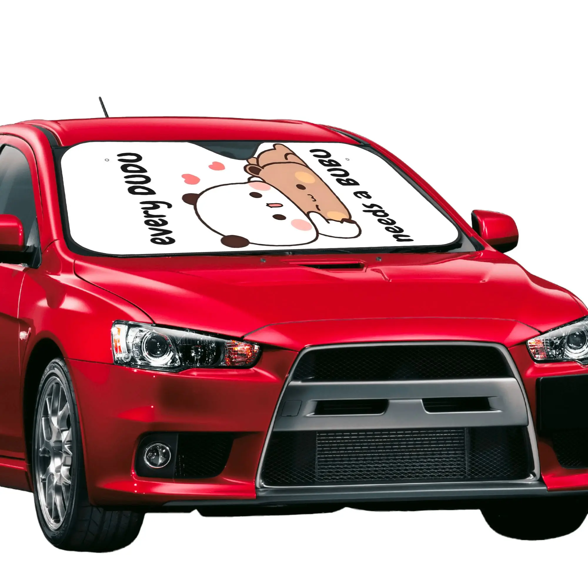 Car Front Windshield Sun Visor Bubu Dudu Panda And Brownie Bear Couple UV Protection Car Sun Shade  Covers Car Solar Protection