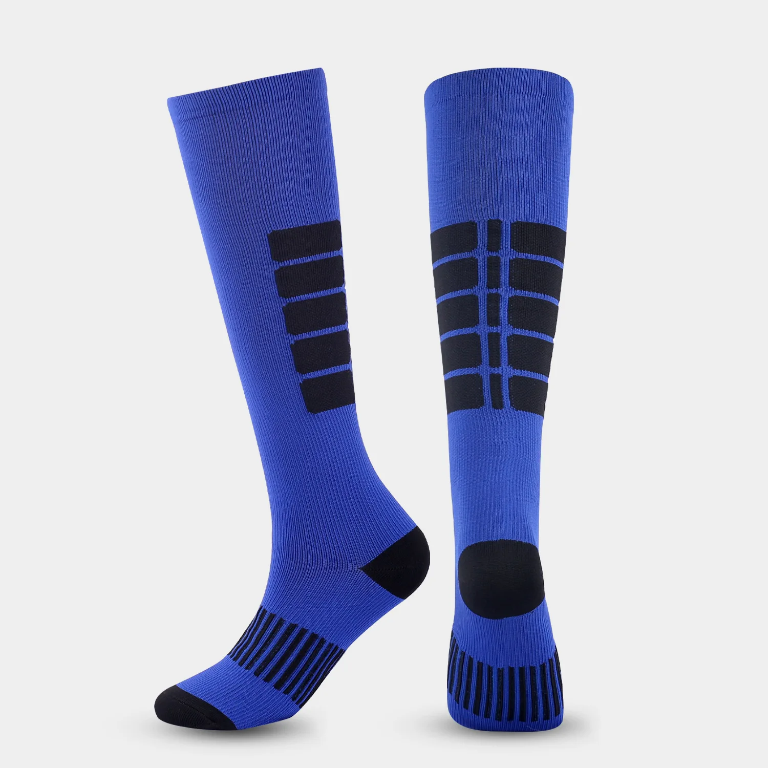 Farblich gestreifte lange Röhren-Drucksocken für Fitness, Sport, Laufen, Radfahren