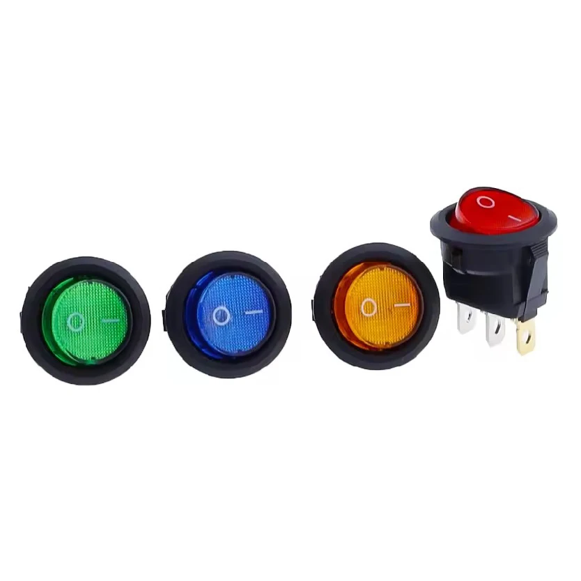 KCD1 Rocker Switch ON-OFF 3Pin 12V/24V DC 220V/250V AC with LED Light