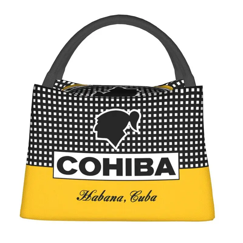 Cuba Cigar Cohiba Insulated Lunch Bags for Camping Travel Waterproof Cooler Thermal Lunch Box Women