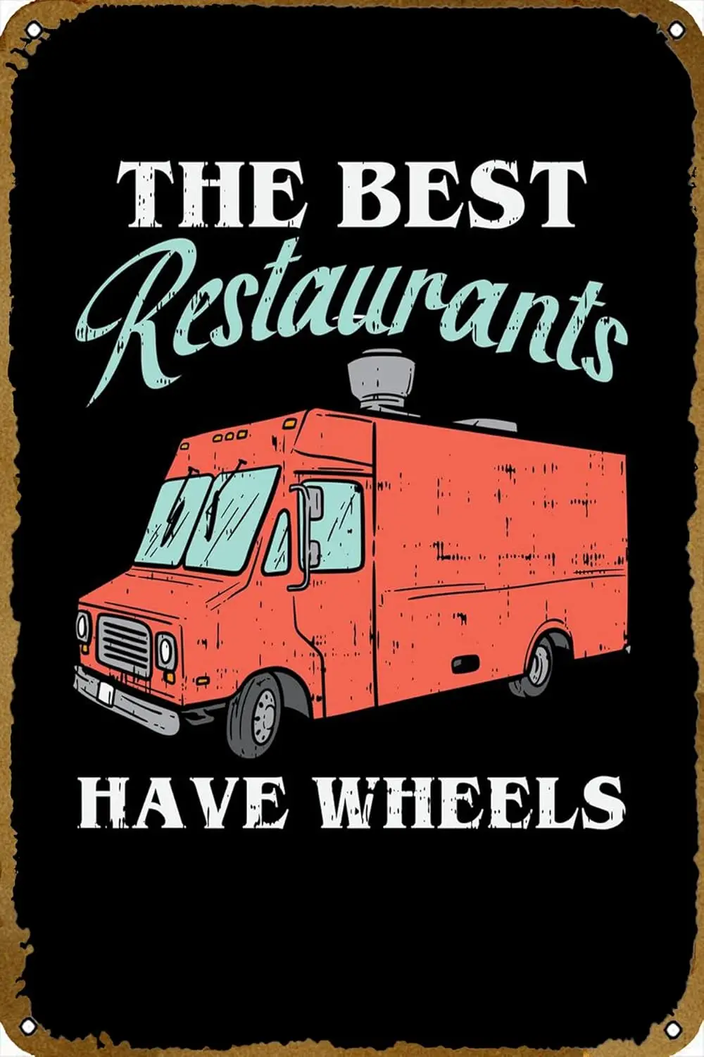 Taco Truck Food Truck Poster Metal Tin Sign Vintage Wall Decor for Home Gate Bars Restaurants Cafes Store Pubs Sign Gift Metal S