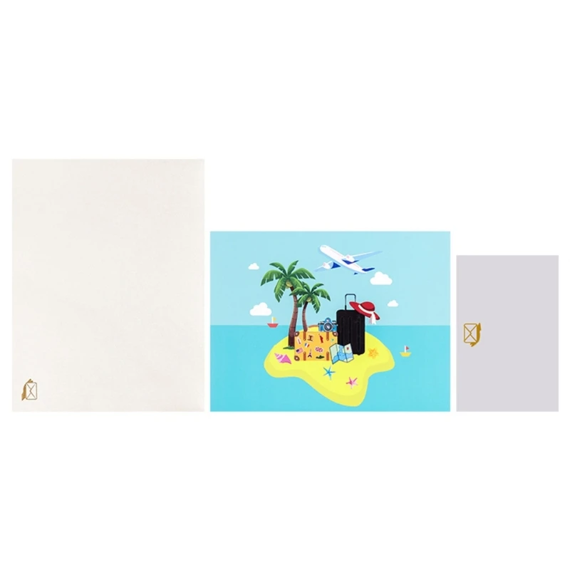 3D Card Popup Retirement Party Card for Travel Inspiration Greeting Card A0KF