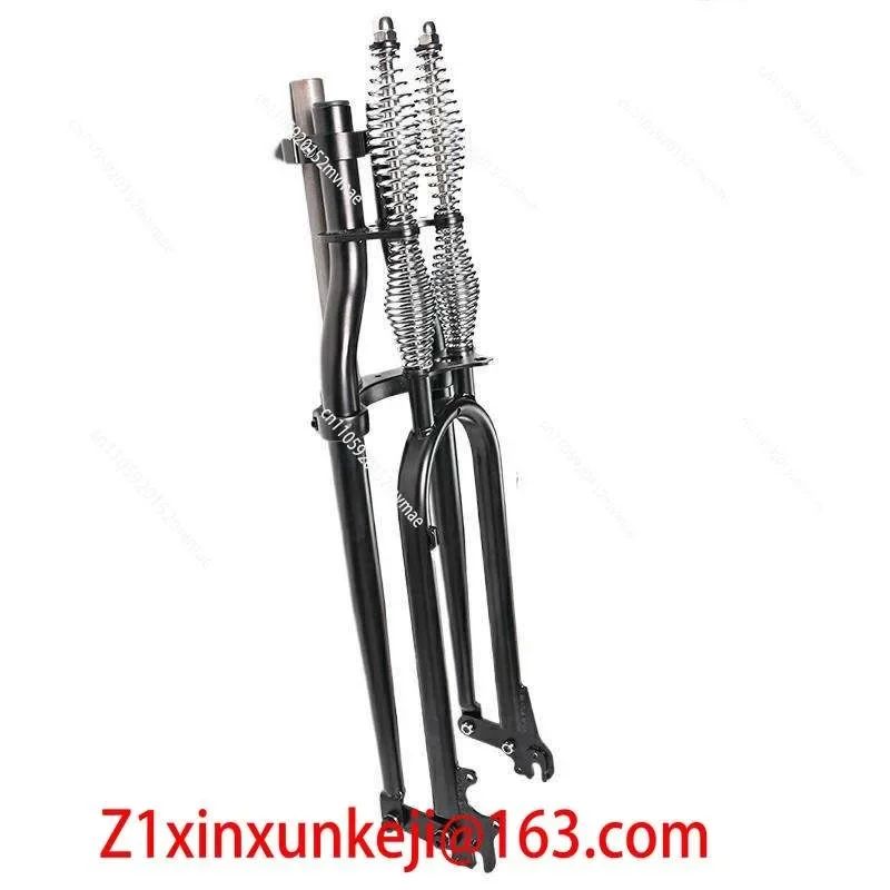 Front Fork 20/24/26/29 Bicycle Low Rider Dual Spring Classic Retro Bicycle Disc Brake Parts Accessory Components