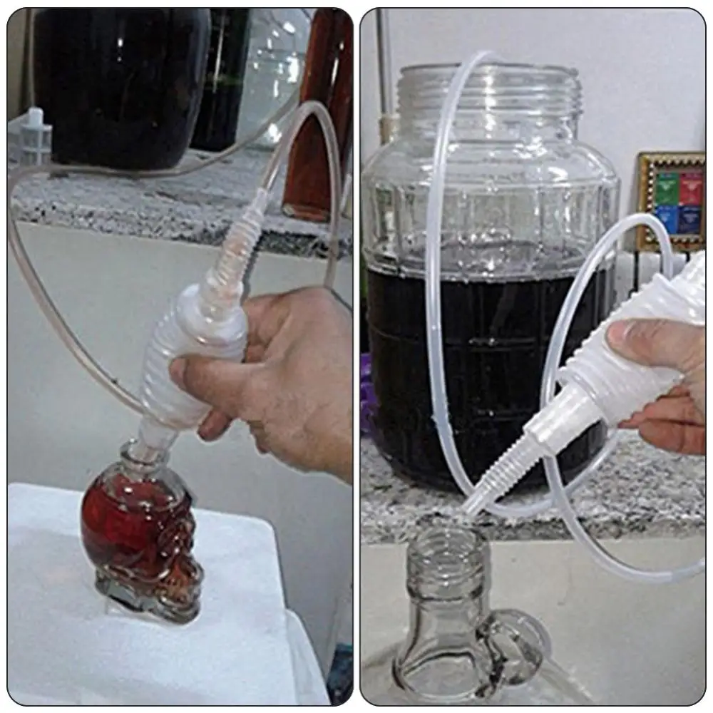 Manual Plastic Home Brew Syphon Tube Pipe Hose Water Wine Hand Transfer Pump Kitchen Beer Fermentation Садовыя прыналежнасці