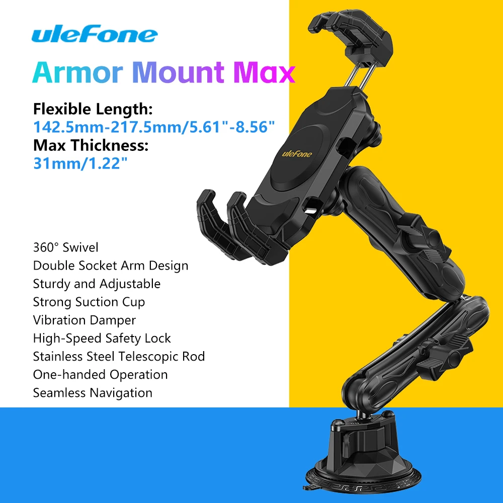 Ulefone Armor Mount Max Universal Tablet Holder For Car/Truck Compatible Phones Tablet 5.61